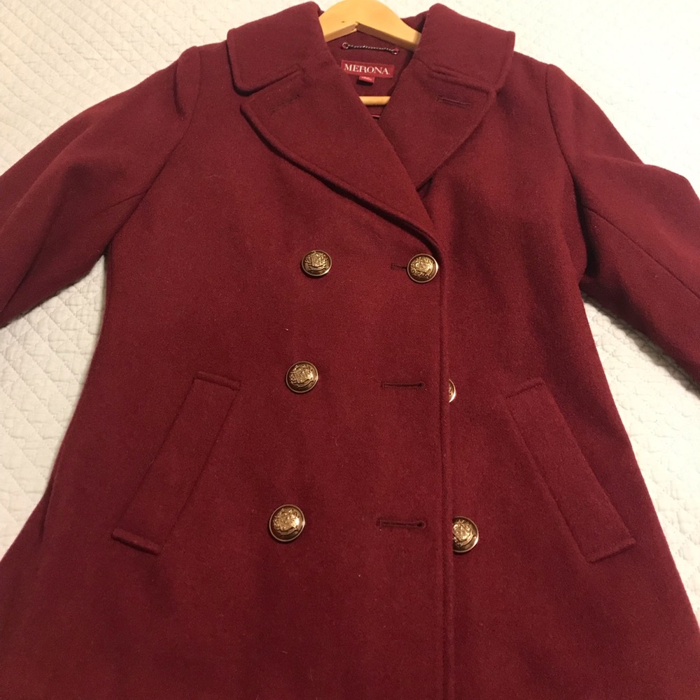 Maroon Merona Peacoat